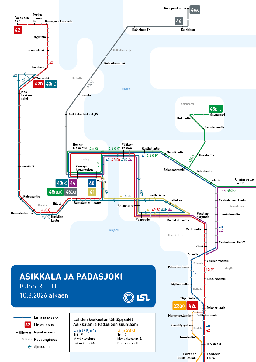 Hollolan linjat karttavisualisointina 10.8.2026 alkaen.