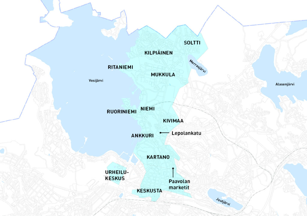 Lempi 3 kartta Soltti - Paavola - Keskusta - Paavola - Soltti